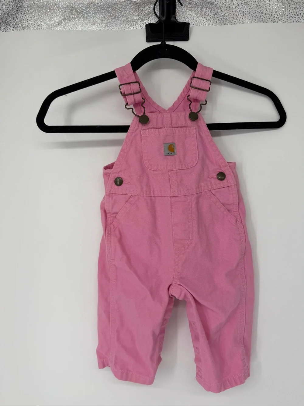 Carhartt size 6 month baby coveralls- pink